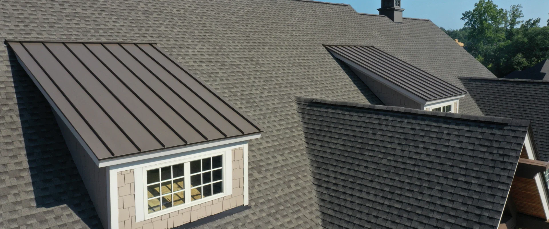 gray asphalt roof for home